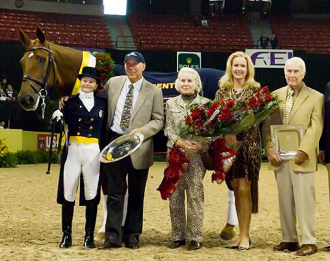 Brentina's retirement at the 2009 World Cup Finals with Debbie and Bob McDonald, Peggy Thomas, Jane Thomas and Parry Thomas :: Photo © Shannon Brinkman