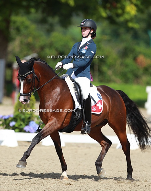 Charlotte Rogerson and Vincento Royal at the 2014 European Pony Championships :: Photo © Astrid Appels