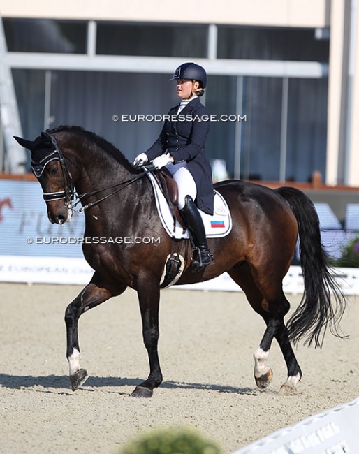 Anastasiya Volkova and Acapulco at the 2021 European Under 25 Championships :: Photo © Astrid Appels