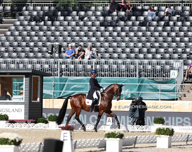 Carl Hester and Fame lead after day one at the 2023 European Championships :: Photo © Astrid Appels