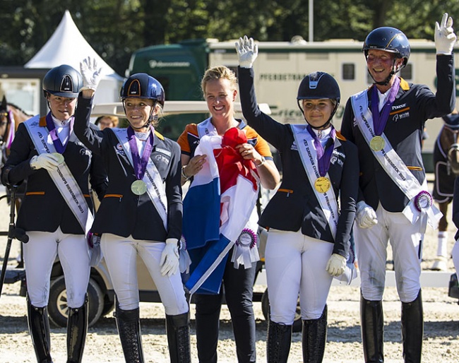 Team gold for The Netherlands at the 2023 European Para Dressage Championships :: Photo © FEI