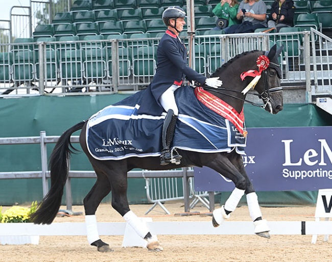 Carl Hester and En Vogue are the 2023 British Grand Prix Champions :: Photo © Kevin Sparrow