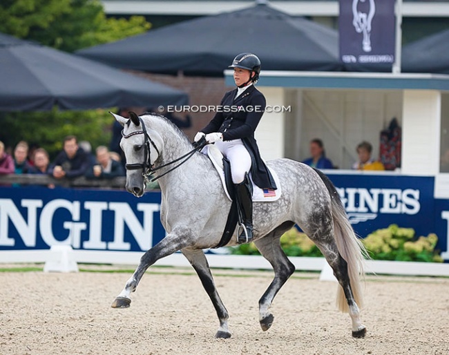 Hope Beerling and Vianne at the 2023 World Young Horse Championships :: Photo © Astrid Appels