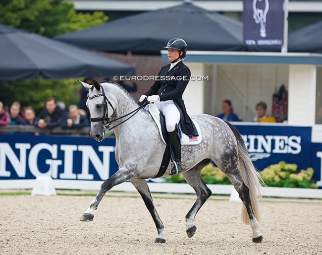 Hope Beerling and Vianne at the 2023 World Young Horse Championships :: Photo © Astrid Appels
