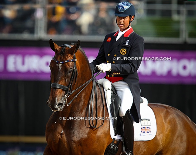 Carl Hester and Nip Tuck at the 2017 European Dressage Championships in Gothenburg :: Photos © Astrid Appels