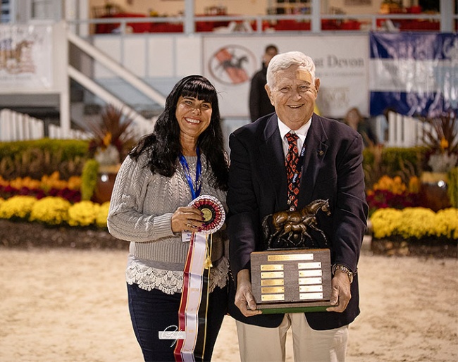 Melanie Pai, founder of theBest in Breed Conservation Group, at the 2023 Devon Breed Show during Dressage at Devon :: Photo © Phelps Media Group