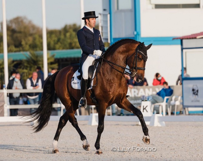 Claudio Castilla Ruiz and Fogo de Lyw at the 2020 Spanish Dressage Championships :: Photo © Lily Forado