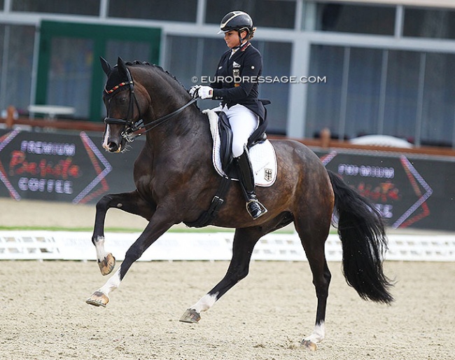 Dorothee Schneider and Faustus at the 2021 European Dressage Championships :: Photo © Astrid Appels