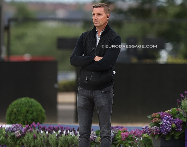 Andreas Helgstrand at the 2022 World Championships Dressage hosted in Herning (DEN). As CEO of Helgstrand Dressage he is held accountable for the training practices that happen in his sales yard :: Photo © Astrid Appels