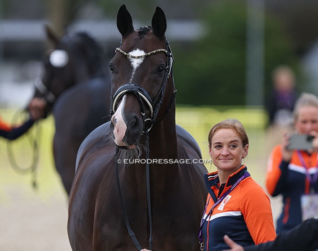 Marieke van der Putten with Tørveslettens Titanium at the 2022 World Championships :: Photo © Astrid Appels