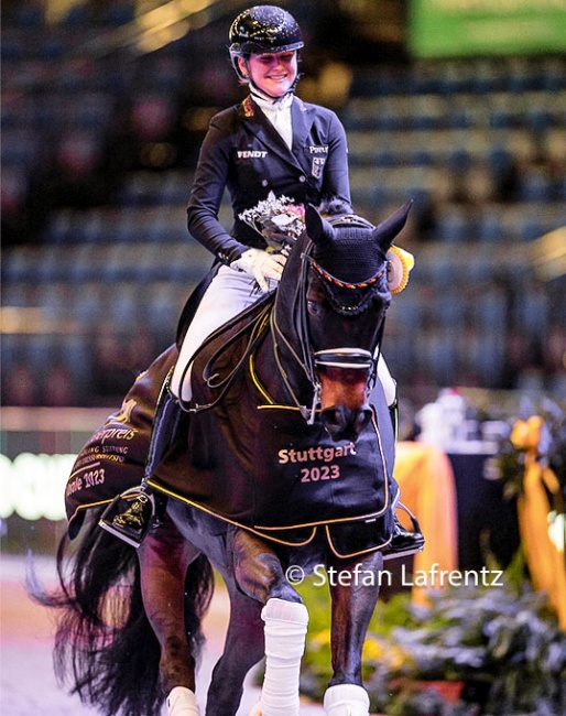 Felicitas Hendricks and Drombusch win the 2023 Piaff Forderpreis finals :: Photos © Stefan Lafrentz