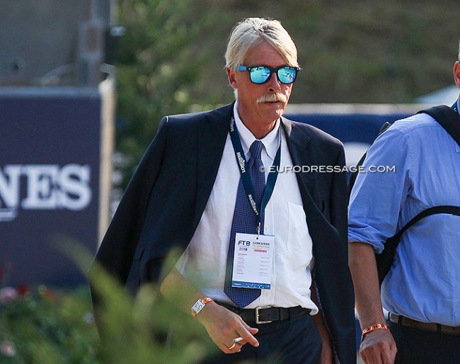 Austrian judge Thomas Lang, here at the 2018 European Junior/Young Riders Championships in Fontainebleau :: Photo © Astrid Appels