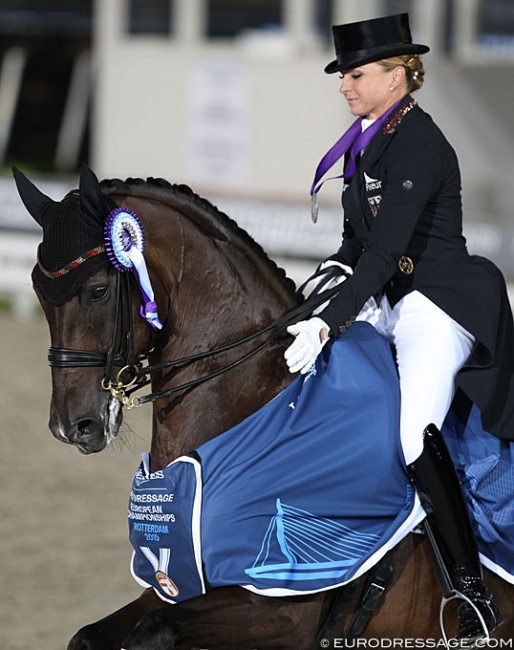 Dorothee Schneider and Showtime in the career highlight competition: the 2019 European Championships in Rotterdam: Photo © Astrid Appels