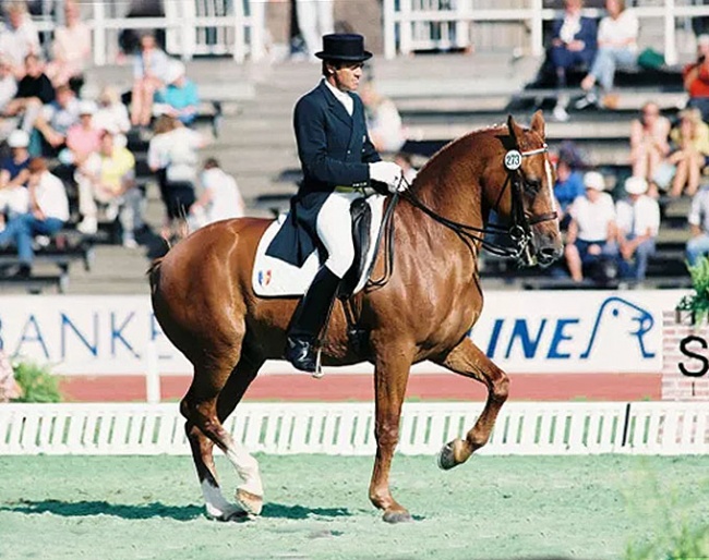 Michel Bertraneau and Gaillard K at the 1990 World Equestrian Games :: Photo © PSV/FFE