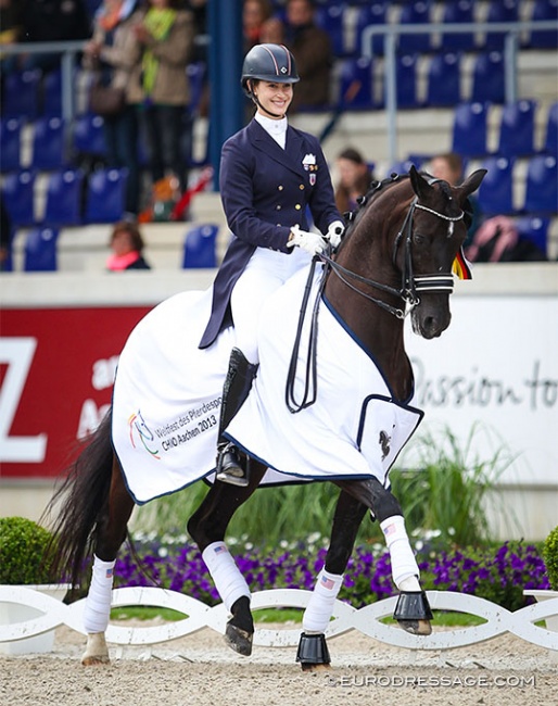 Caroline Roffman and Sagacious HF at the 2013 CDIO Aachen :: Photo © Astrid Appels