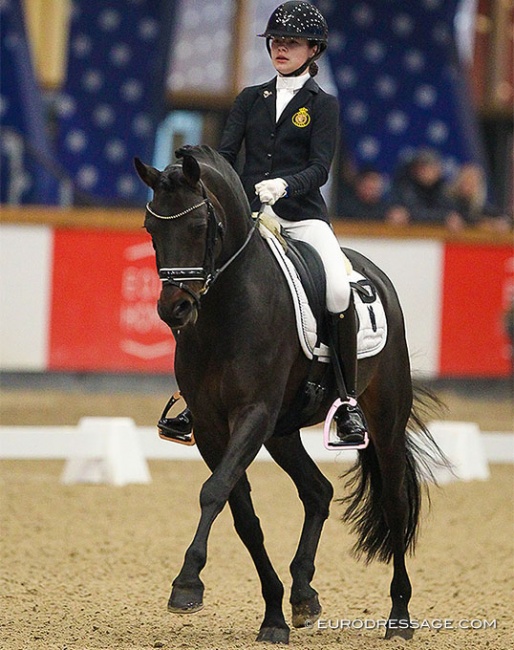 Anna Peeters on Balotelli at the 2022 CDI Opglabbeek :: Photo © Astrid Appels