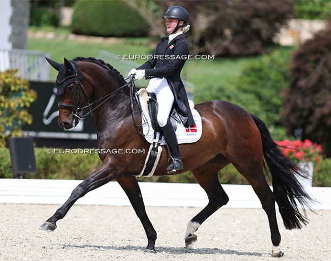 Johanne Kofod Jensen and Frida Gold at the 2023 European Junior Riders Championships :: Photo © Astrid Appels