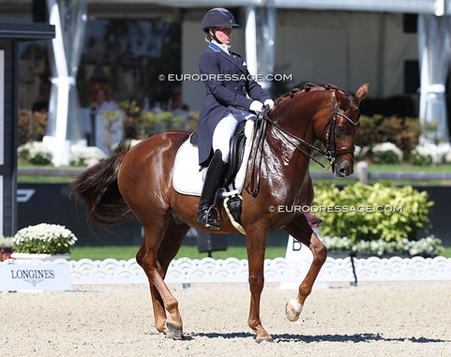 Finnish Emma Kanerva and Greek Air at the 2023 European Championships. Kanerva unlocked an individual slot for Finland, but now Finland gets to send a team to Paris :: Photo © Astrid Appels