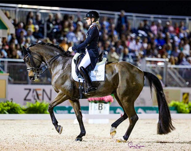 Felicitas Hendricks and Drombusch at the 2024 CDI-W Wellington :: Photo © Lily Forado
