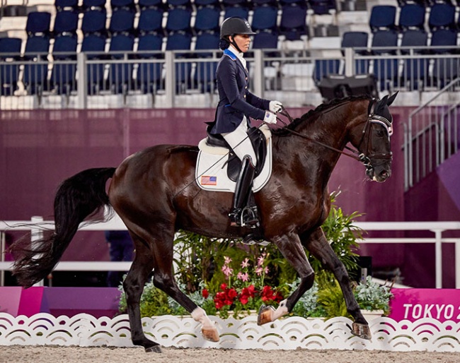 Kate Shoemaker and Solitär at the 2021 Paralympics :: Photo © FEI/Liz Gregg