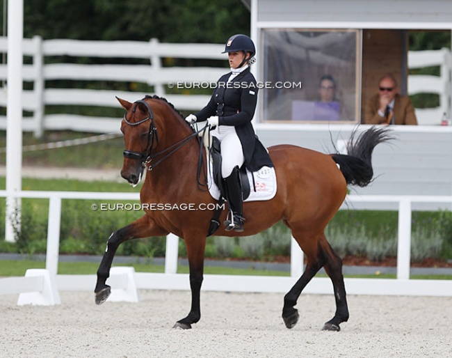 Jazmin Yom-Tov and Hexagon's Zodinde at the 2020 European Under 25 Championships :: Photo © Astrid Appels