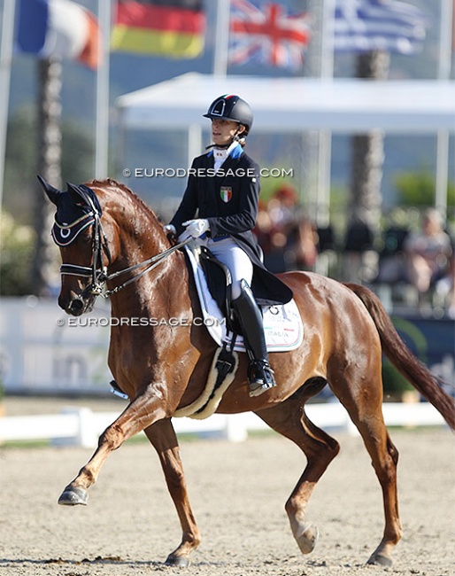 Martina Lippi and Rubin's Rockstar at the 2021 European Young Riders Championships in Oliva Nova :: Photo © Astrid Appels