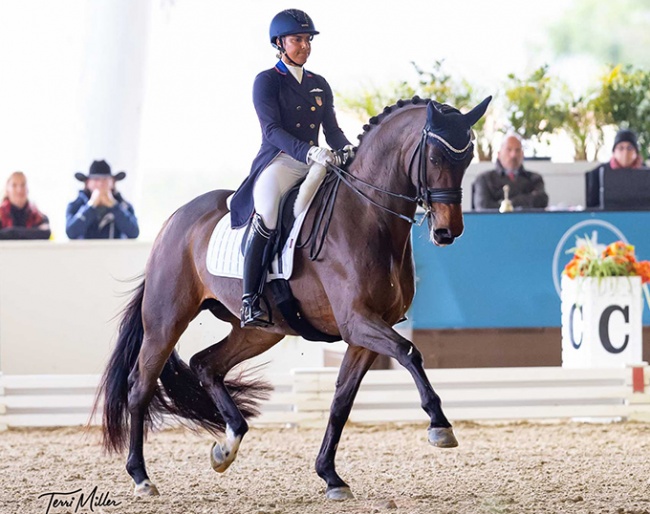 Anna Buffini and Fiontini at the 2024 CDI Del Mar :: Photo © Terri Miller