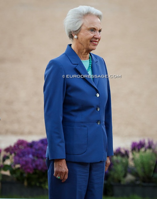 HRH Princess Benedikte of Denmark at the 2022 World Championships Dressage in Herning :: Photo © Astrid Appels