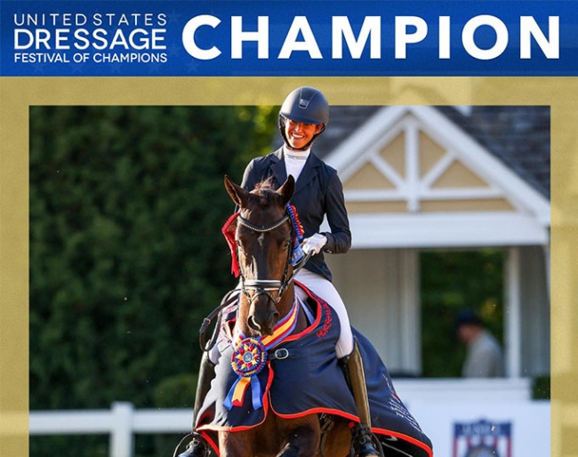 Madeleine Bendfeldt and Zapatero win the 4-year old division at the 2023 U.S. Young Horse Championships :: Photos © US Equestrian