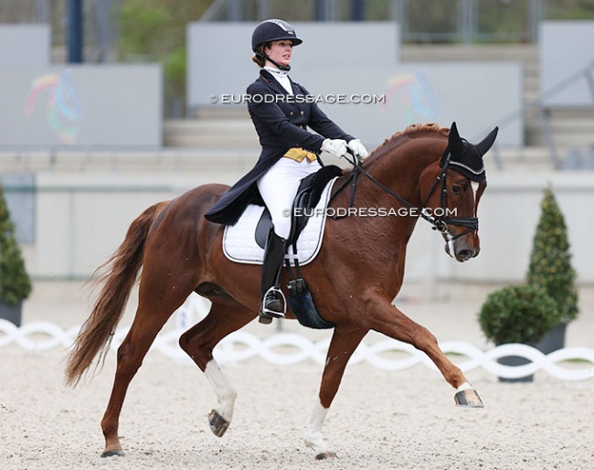 Julia de Ridder on Diamantinos at the 2024 CDI Aachen Festival 4 Dressage :: Photo © Astrid Appels