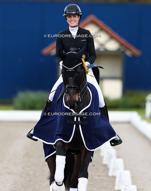 Juliane Brunkhorst and Diamante Negro win the Nurnberger Burgpokal qualifier at the 2024 CDI Hagen :: Photo © Astrid Appels