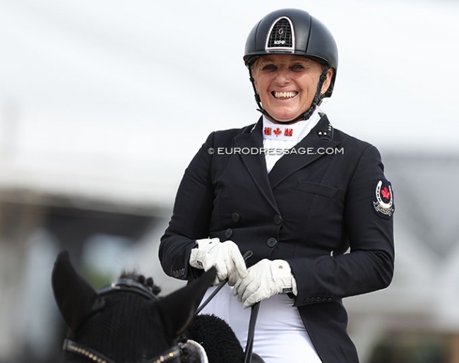 Canadian 1996 Olympian Evi Strasser at the 2024 CDI-W Wellington :: Photo © Astrid Appels