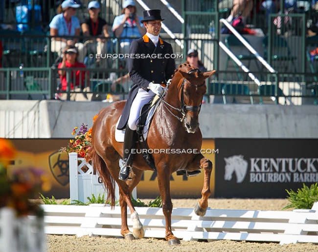 Hans Peter Minderhoud and Nadine at the 2010 World Equestrian Games :: Photo © Astrid Appels