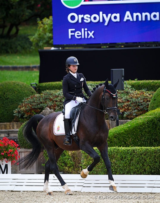 Orsolya Anna Czérna on Felix at the 2023 European Children Championships :: Photos © Astrid Appels