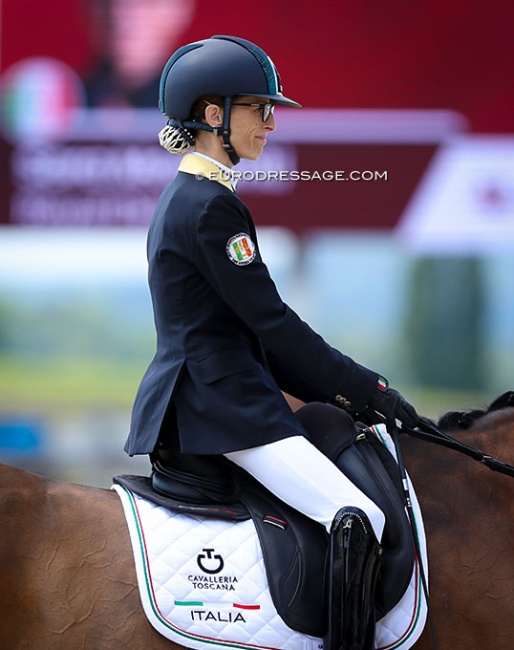 Sara Morganti at the inaugural international para dressage competition at Hof Kasselmann: the 2024 CPEDI Hagen :: Photo © Astrid Appels