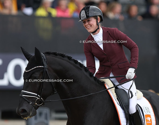 Jessica Lynn Thomas on Maddox Mart at the 2022 World Young Horse Championships :: Photo © Astrid Appels