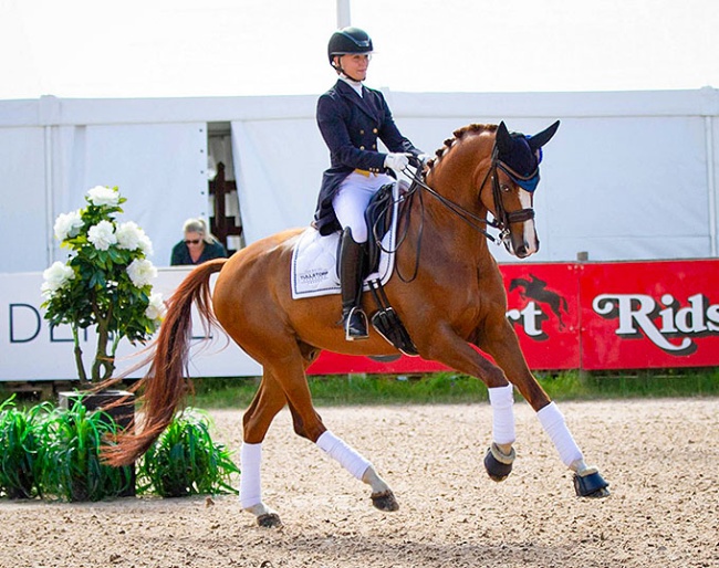 Jennie Johansson and Luuk H finished second in the 7-year old division at the 2023 Falsterbo Horse Show :: Photo © Catharina Brink