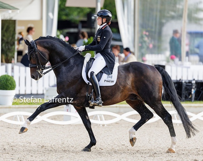 Anna Scholermann and Bon Scolari at the 2024 German U25 Championships in Balve :: Photo © Stefan Lafrentz