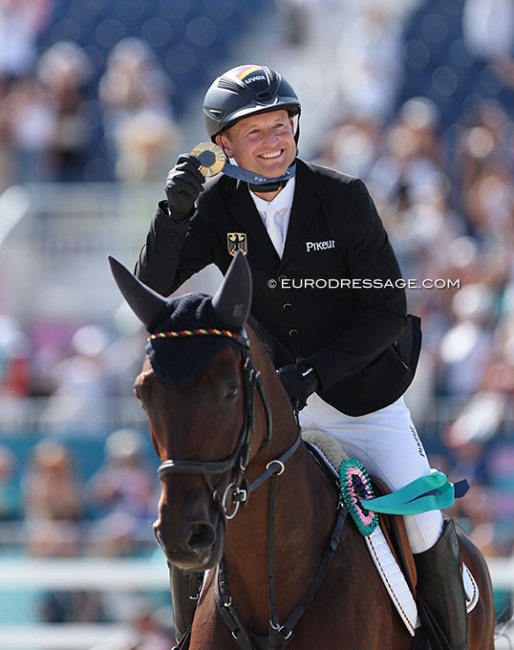 Michael Jung wins individual Olympic gold in eventing at the 2024 Paris Olympics :: Photos © Astrid Appels
