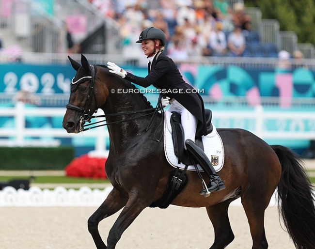 Jessica von Bredow-Werndl and Dalera at the 2024 Olympic Games :: Photo © Astrid Appels