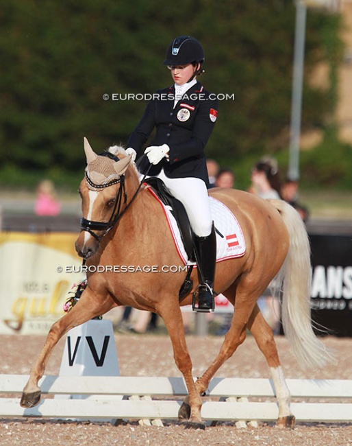Nicola Ahorner and Dynasty at the 2015 European Pony Championships in Malmo :: Photo © Astrid Appels