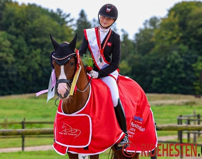 Sofia Rosenkilde and Cosmo Royale win the 2024 Danish Pony Championships :: Photo © Ridehesten