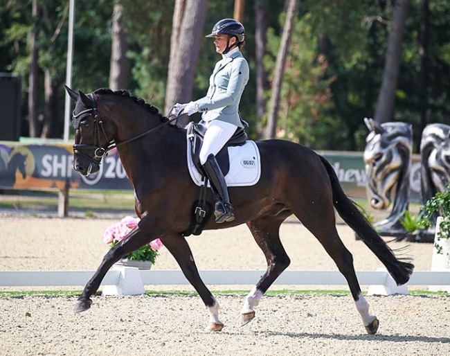 Jessica Michel and Thor de Hus at the 2024 French Young Horse Championships :: Photo © PSV/SHF