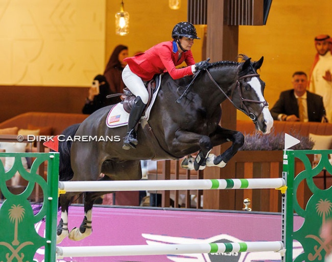 Chromatic BF at the 2024 World Cup Finals in Riyadh where the horse allegedly died as a result of anaphylactic shock due to a medication combo :: Photo © Dirk Caremans