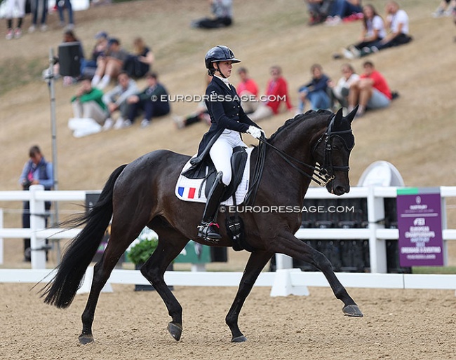 Mado Pinto and Hot Bit de la Gesse at the 2022 European Young Riders Championships :: Photo © Astrid Appels