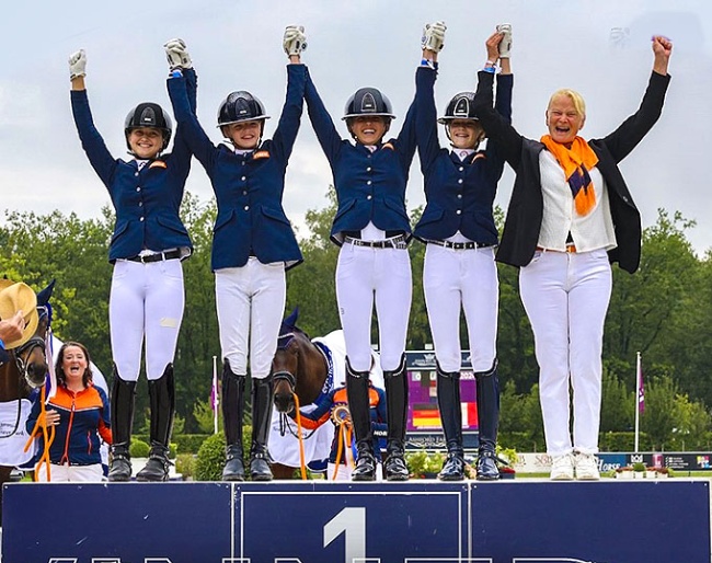The Dutch team wins gold at the 2024 European Children Championships :: Photo © Sentower Park