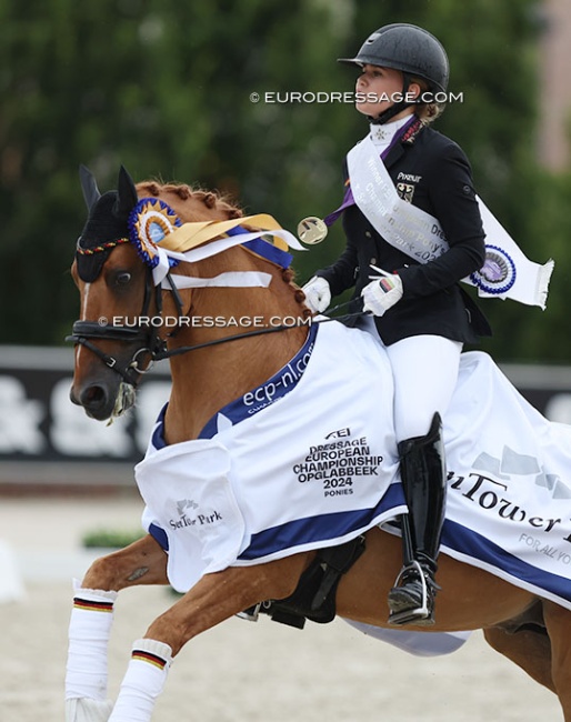 Hanna Clauberg and Dacapo B at the 2024 European Pony Championships :: Photo © Astrid Appels