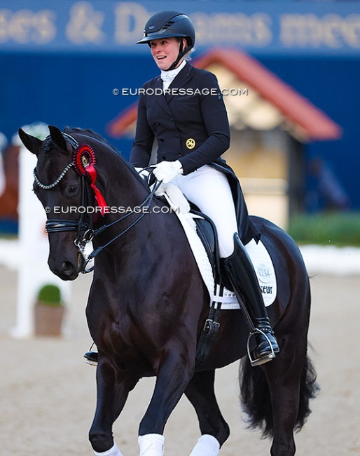 Katharina Hemmer and Slaide at the 2024 Louisdor Cup qualifier in Hagen in April :: Photo © Astrid Appels
