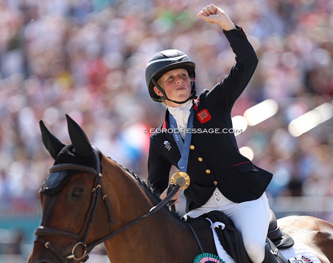 Olympic team gold for Ros Canter at the 2024 Paris Olympics :: Photo © Astrid Appels