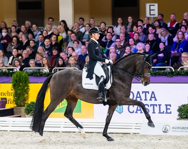 Isabell Werth and Skovens Tzarina win the 2023 Nurnberger Burgpokal in Frankfurt :: Photos © Kowalski